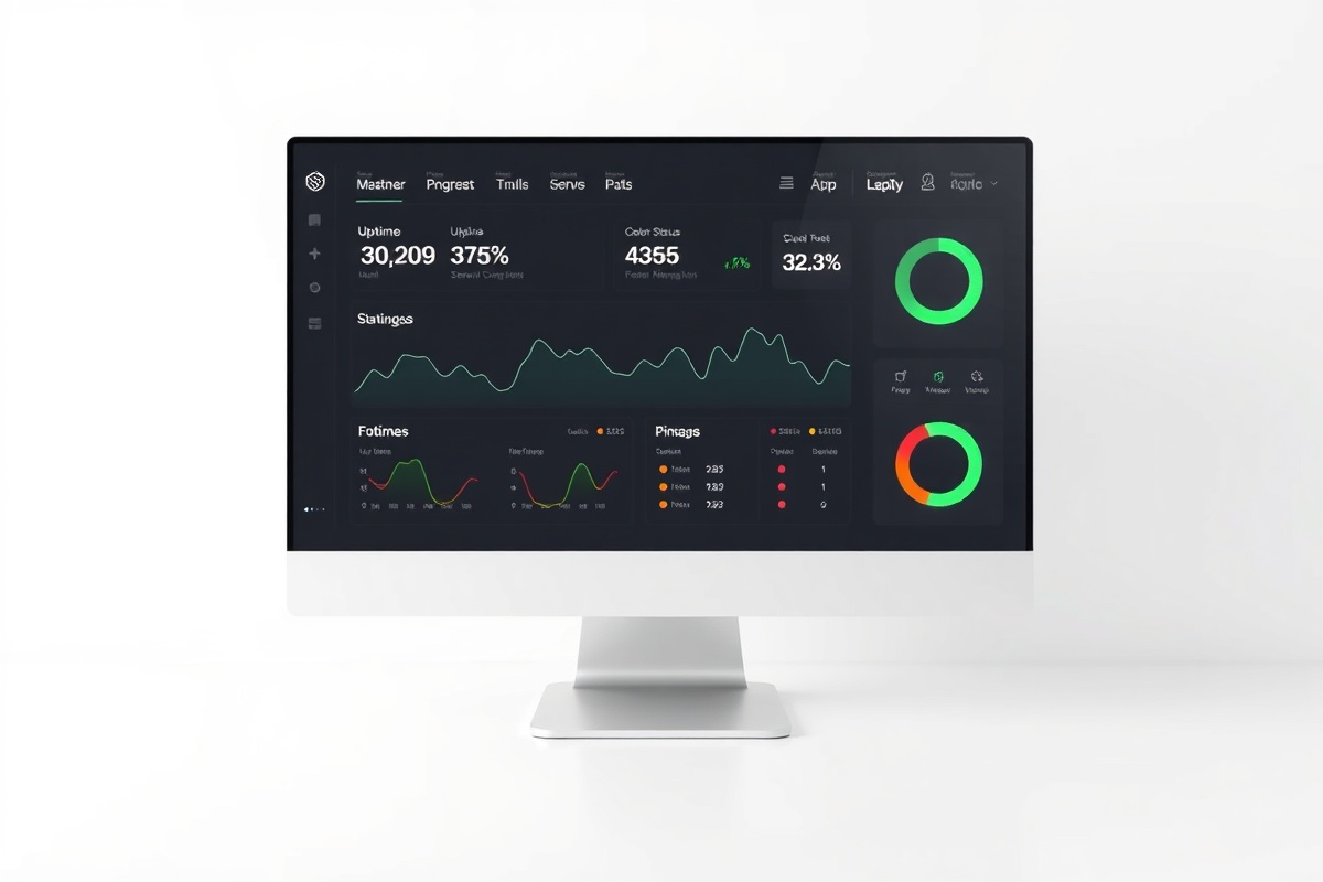 StatusPulse dashboard displaying real-time uptime metrics, latency graphs, and active alert configurations for global infrastructure nodes